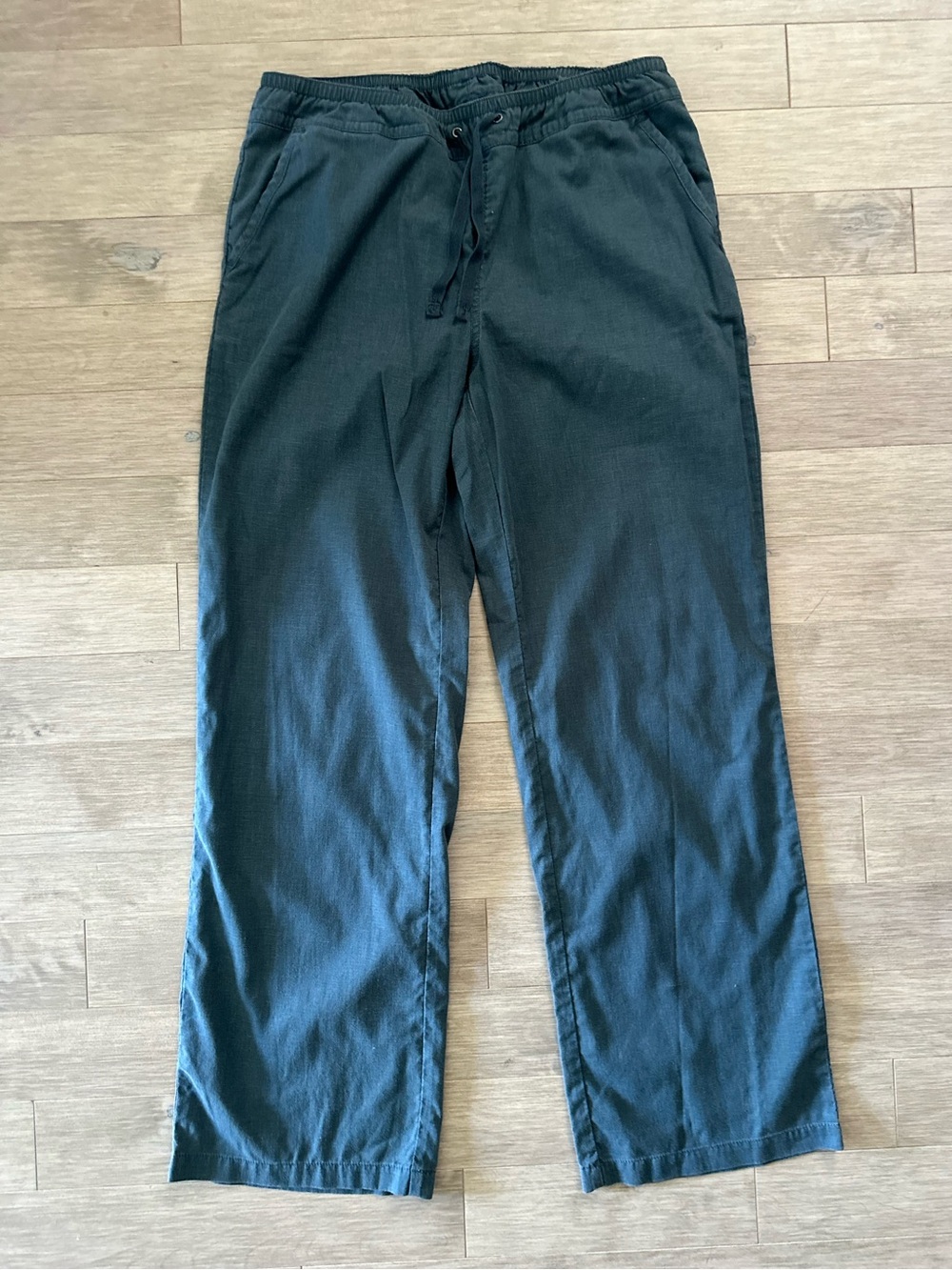 Aventura‎ Hemp Dark Blue/Green Straight Leg Pull-On Pants Size Large
